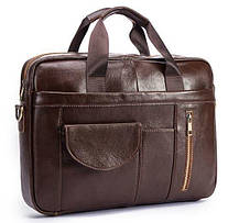 Сумка чоловіча під ноутбук Vintage 14882 Коричнева, фото 2