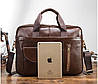 Сумка чоловіча під ноутбук Vintage 14882 Коричнева, фото 6