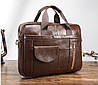 Сумка чоловіча під ноутбук Vintage 14882 Коричнева, фото 7