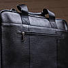 Ділова чоловіча сумка з зернистої шкіри Vintage 14886 Чорна, фото 7