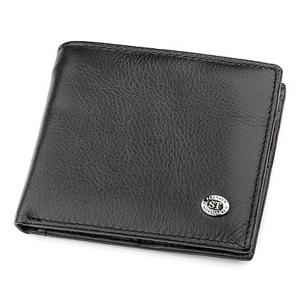Чоловічий купюрник ST Leather 18305 (ST159) шкіряний Чорний, фото 1