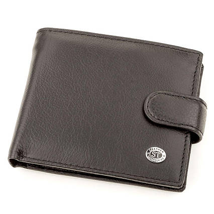 Чоловічий шкіряний купюрник ST Leather 18308 (ST104) Чорний, фото 1