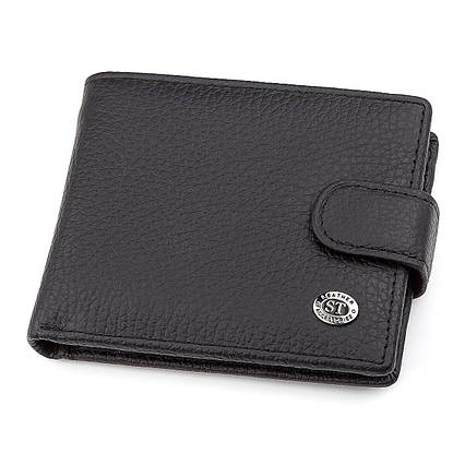 Чоловічий гаманець ST Leather 18316 (ST114) шкіряний Чорний, фото 1
