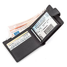 Чоловічий гаманець ST Leather 18316 (ST114) шкіряний Чорний, фото 4