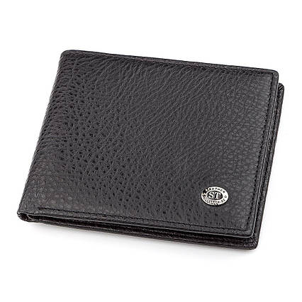 Чоловічий гаманець ST Leather 18319 (ST160) шкіряний Чорний, фото 1