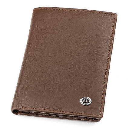 Чоловічий гаманець ST Leather 18348 (ST-2) міцний Коричневий, фото 1