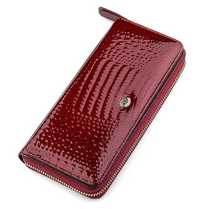 Гаманець жіночий ST Leather 18434 (S7001A) на блискавці Бордовий, фото 1