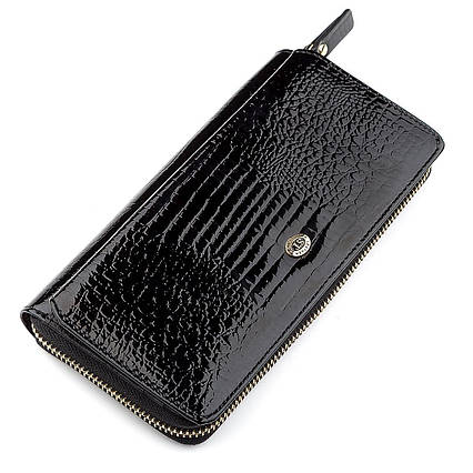 Гаманець жіночий ST Leather 18437 (S7001A) натуральна шкіра Чорний, фото 1