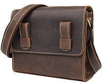 Сумка чоловіча-почтальонка в винтажной шкірі Vintage 14980 Коричнева, фото 2
