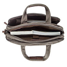 Сумка текстильна для ноутбука Vintage 20086 Сіра, фото 5