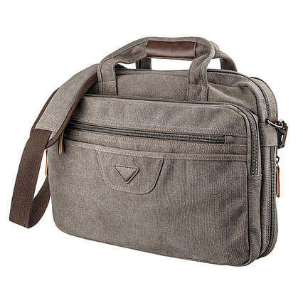 Сумка текстильна для ноутбука 15.6 Vintage 20087 Сіра, фото 1