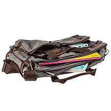 Сумка-трансоформер текстильна велика Vintage 20151 Сіра, фото 2