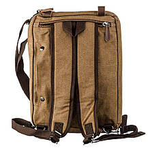 Сумка-трансформер текстильна велика Vintage 20152 Пісочна, фото 3