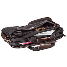 Сумка текстильна для ноутбука Vintage 20182 Чорна, фото 5