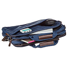 Сумка текстильна для ноутбука Vintage 20184 Cиня, фото 5