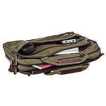 Сумка текстильна для ноутбука Vintage 20185 Зелена, фото 5