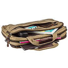 Сумка текстильна для ноутбука Vintage 20186 Хакі, фото 5