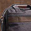Сумка текстильна для ноутбука на два відділення Vintage 20177 Чорна, фото 7