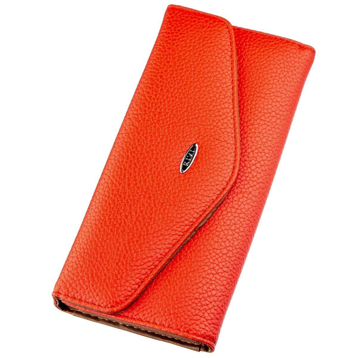 Гаманець жіночий з екокожі флотар KIVI 19063 Яскраво-червоний