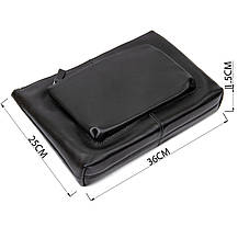 Шкіряна чоловіча сумка для ноутбука GRANDE PELLE 11437 Чорний, фото 3