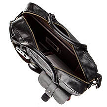 Чоловічий шкіряний великий портфель для ноутбука SHVIGEL 19118 Чорний, фото 4