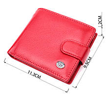 Яскраве жіноче портмоне з блоком для карт з натуральної шкіри ST Leather 19471 Червоний, фото 3