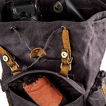 Похідний рюкзак canvas Vintage 20110 Сірий, фото 2