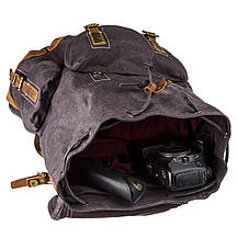 Похідний рюкзак canvas Vintage 20110 Сірий, фото 4