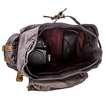 Похідний рюкзак canvas Vintage 20110 Сірий, фото 5