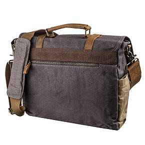 Сумка текстильна Vintage 20059 Сіра, фото 2