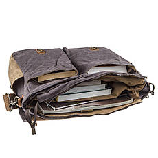 Сумка текстильна Vintage 20059 Сіра, фото 3