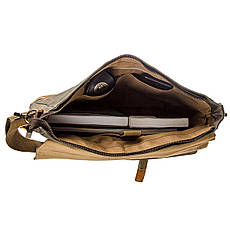 Ретро портфель комбінований Vintage 20117 Світло-сірий, фото 4