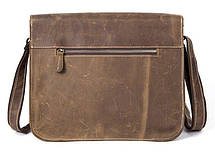 Сумка чоловіча з ефектом старовини Vintage 14697 Коричнева, фото 2