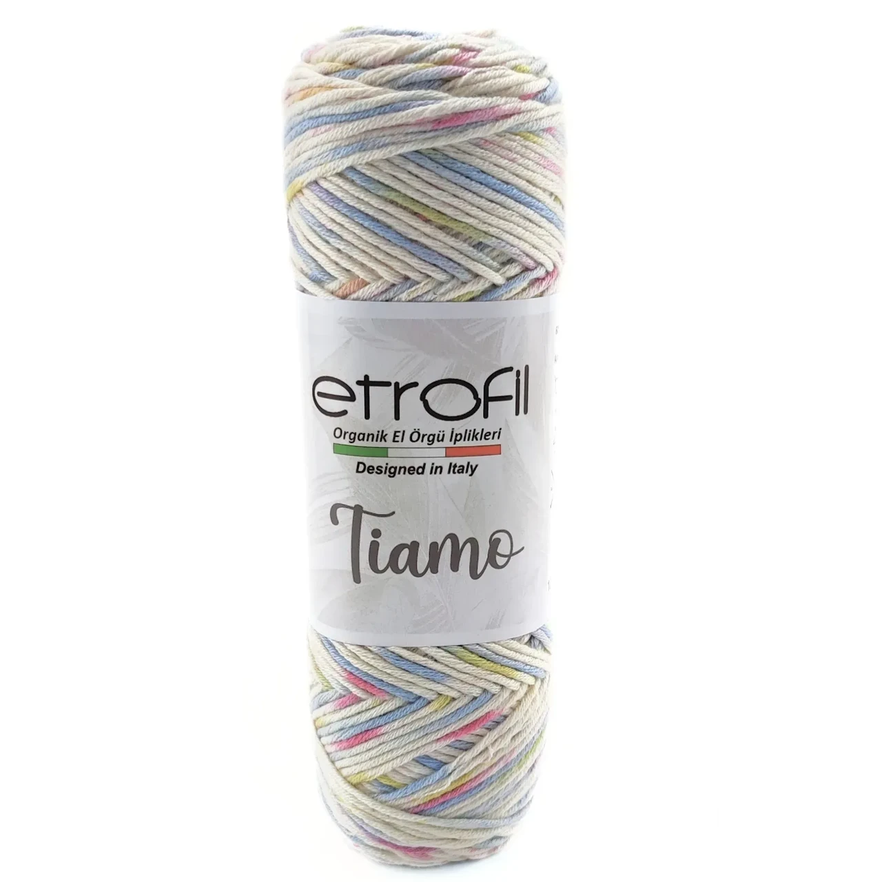 Пряжа Tiamo/Тіамо, блакитний-буряковий-салатовий-білий Sweetheart SE309, Etrofil, фото 1