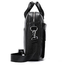 Сумка чоловіча Vintage 14678 для ноутбука Чорна, фото 2