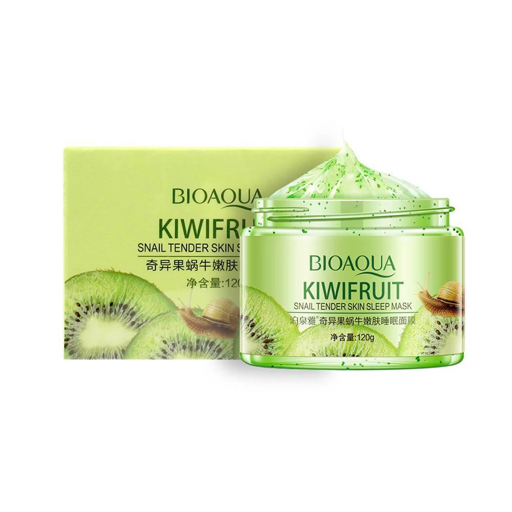 Гелева Маска нічна для особи з ківі і муцином равлики Bioaqua Kiwifruit Snail Tender Skin Sleep Mask