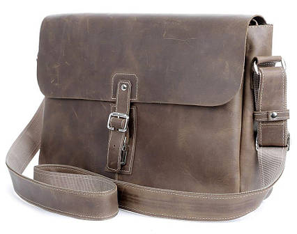 Сумка SHVIGEL 00980 з натуральної винтажной шкіри Коричнева, фото 1