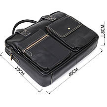 Сумка чоловіча під ноутбук Vintage 14662 Чорна, фото 3