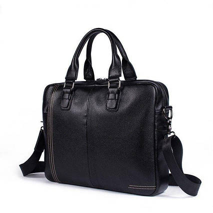 Сумка чоловіча флотар для ноутбака Vintage 14672 Чорна, фото 1