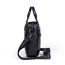 Сумка чоловіча флотар для ноутбака Vintage 14672 Чорна, фото 2