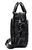 Сумка для ноутбука з тисненням під рептилію Vintage 14718 Чорна, фото 6