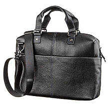 Сумка для ноутбука зі шкіри флотар SHVIGEL 11243 Чорна, фото 2