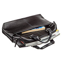 Сумка для ноутбука зі шкіри флотар SHVIGEL 11243 Чорна, фото 3