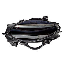 Сумка для ноутбука зі шкіри флотар SHVIGEL 11243 Чорна, фото 5