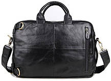 Сумка чоловіча Vintage 14219 трансформер Чорна, фото 5