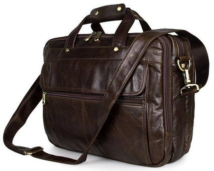 Сумка чоловіча Vintage 14247 для ноутбука з діагоналлю 15.6 дюйма Коричнева, фото 1