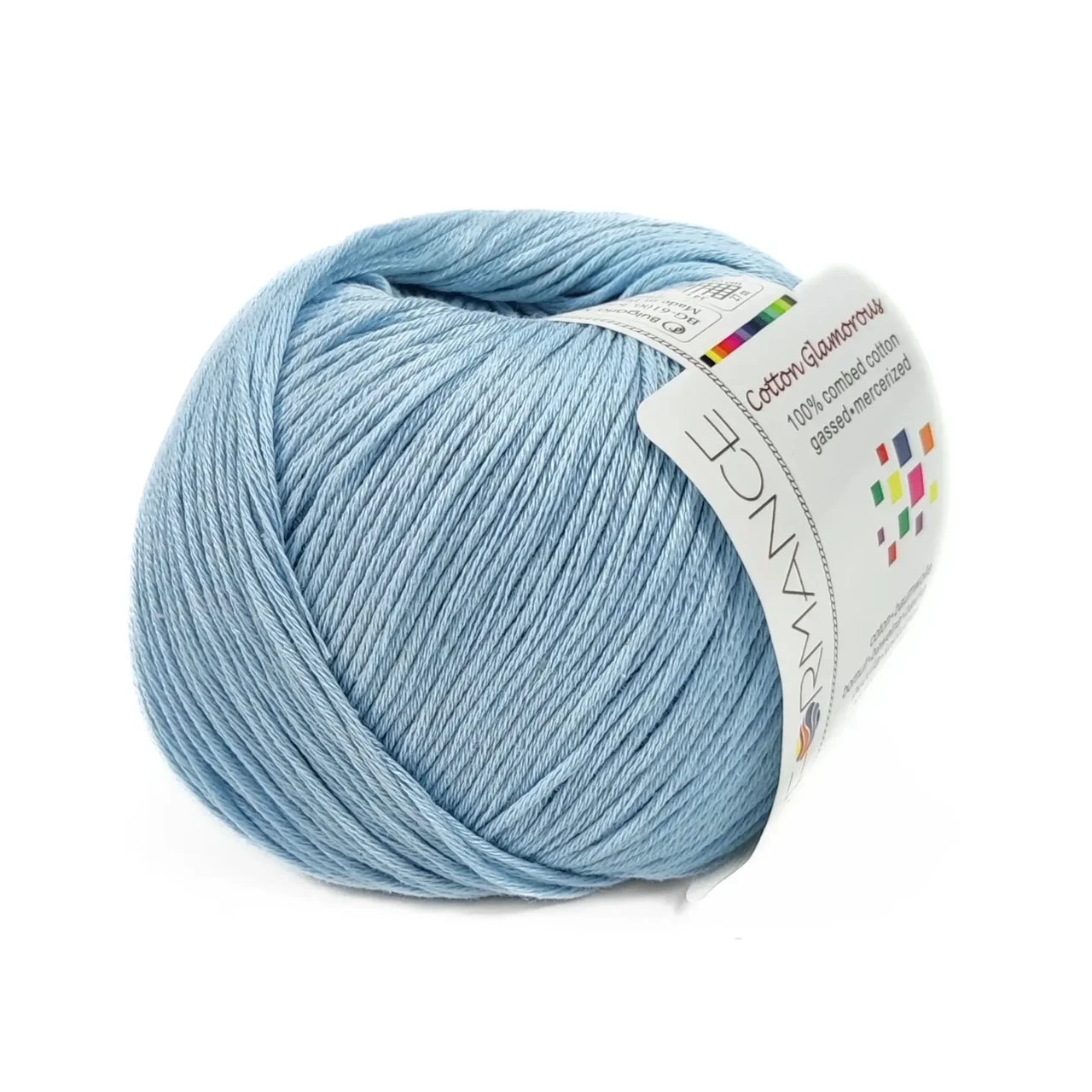 Пряжа Cotton Glamorous/Коттон Гламорос, блакитний 81, Performance, фото 1