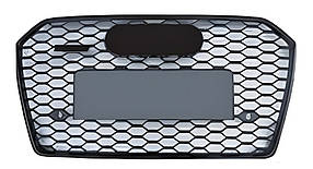 Передня чорна решітка RS-style (2014-2017) для Ауди A6 C7 рр