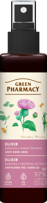 Еліксир проти випадіння волосся Green Pharmacy Реп'ях та протеїни пшениці 150 мл