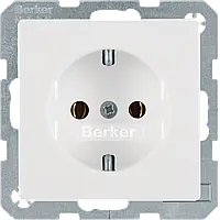 Розетка з заземленням біла – Berker Q3 - 47436089
